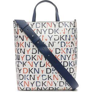 Women’s DKNY Leather White Indigo Tilly N/S Tote with Convertible Straps
